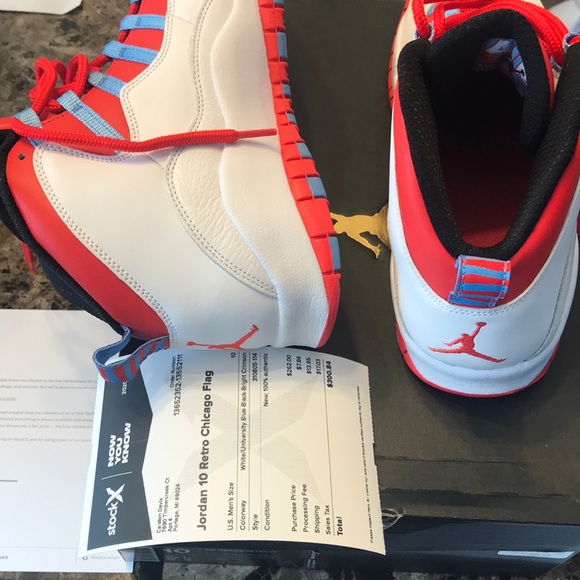 Air Jordan retro 10 Chicago flag men’s sz 10 - Picture 5 of 5